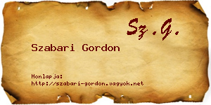 Szabari Gordon névjegykártya